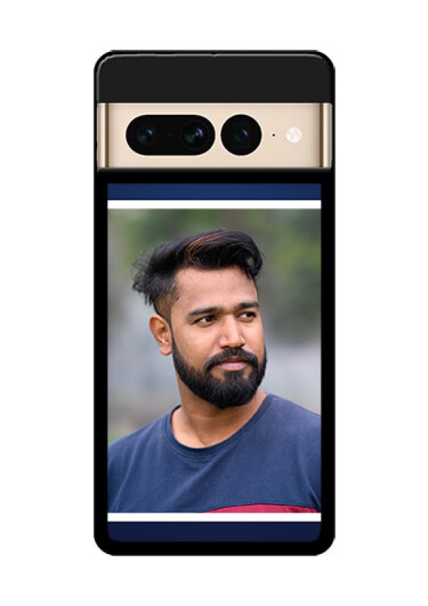 Google Pixel 7 Pro 5G Custom Glass Phone Case - Simple Royal Blue Design