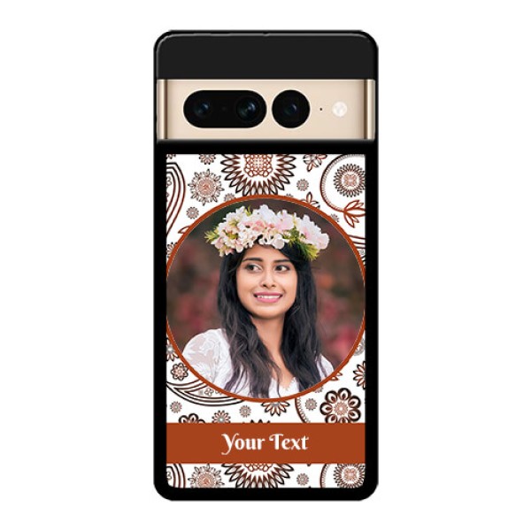 Google Pixel 7 Pro 5G Custom Glass Phone Case - Abstract Flower Design
