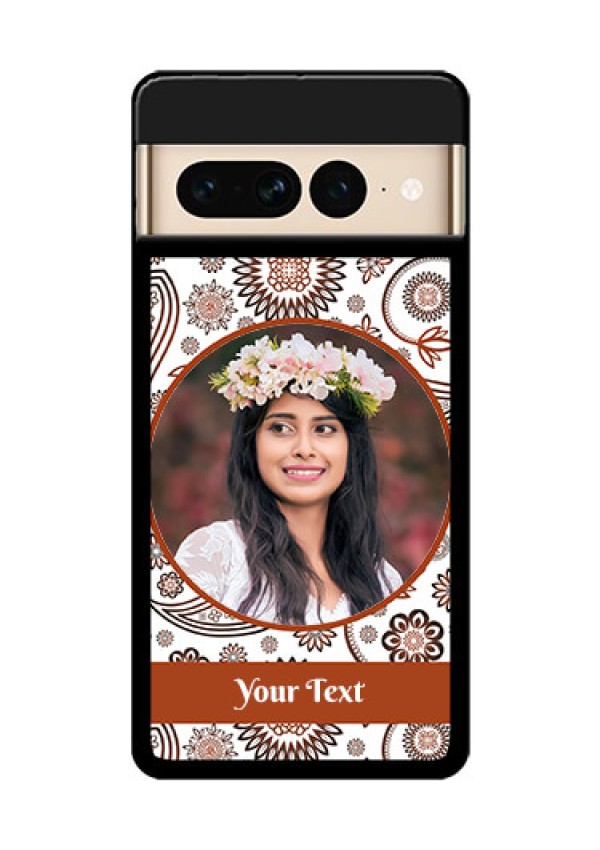 Google Pixel 7 Pro 5G Custom Glass Phone Case - Abstract Flower Design