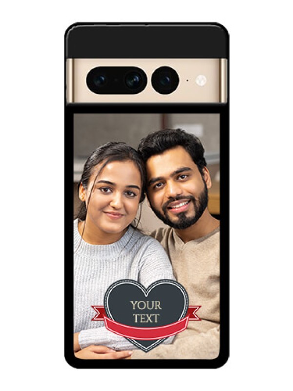 Custom Google Pixel 7 Pro 5G Custom Glass Phone Case - Just Married Couple Design