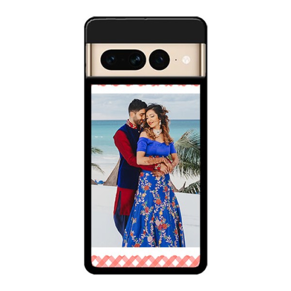 Google Pixel 7 Pro 5G Custom Glass Phone Case - Pink Pattern Design