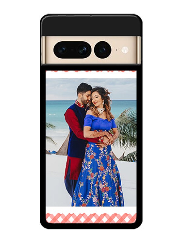 Custom Google Pixel 7 Pro 5G Custom Glass Phone Case - Pink Pattern Design