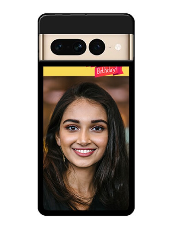Custom Google Pixel 7 Pro 5G Custom Glass Phone Case - Happy Birthday Design