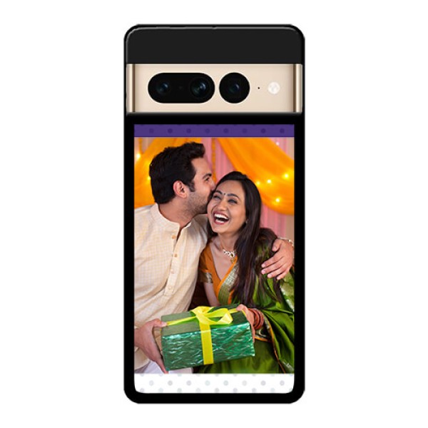 Google Pixel 7 Pro 5G Custom Glass Phone Case - Violet Colored Pattern Design