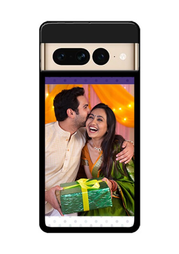 Google Pixel 7 Pro 5G Custom Glass Phone Case - Violet Colored Pattern Design