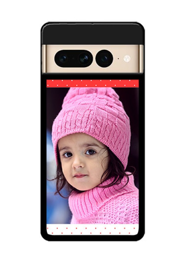 Google Pixel 7 Pro 5G Custom Glass Phone Case - Red Pattern Design