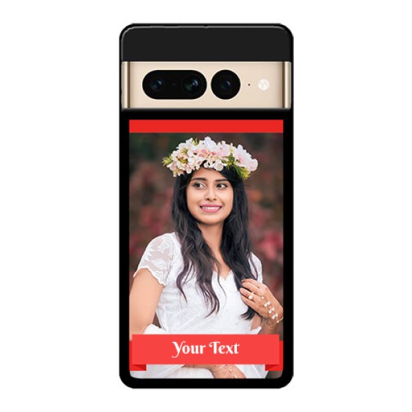 Google Pixel 7 Pro 5G Custom Glass Phone Case - Simple Red Color Design