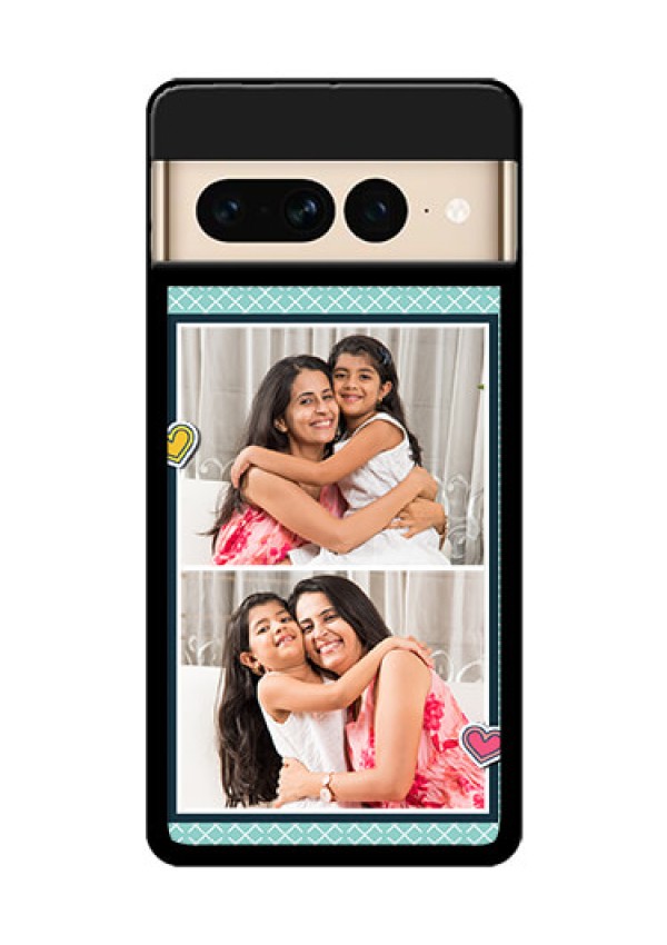 Google Pixel 7 Pro 5G Custom Glass Phone Case - 2 Image Holder With Pattern Design