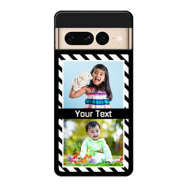 Google Pixel 7 Pro 5G Custom Glass Phone Case - Black And White Stripes Design