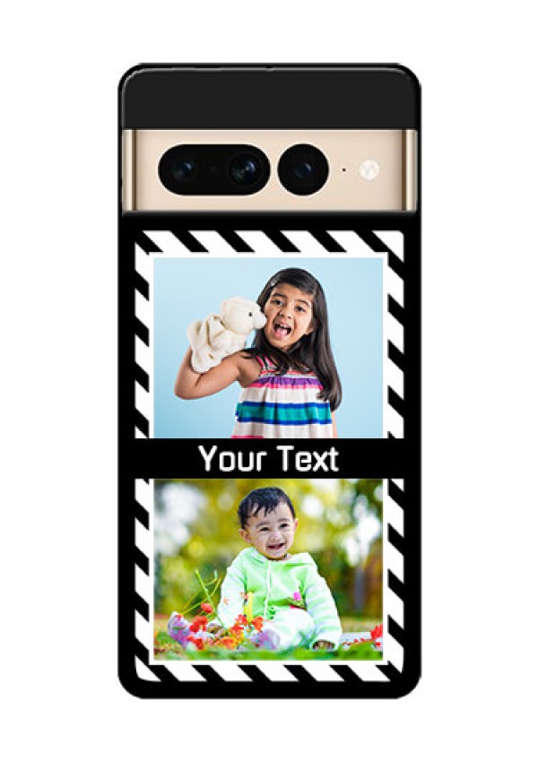 Google Pixel 7 Pro 5G Custom Glass Phone Case - Black And White Stripes Design