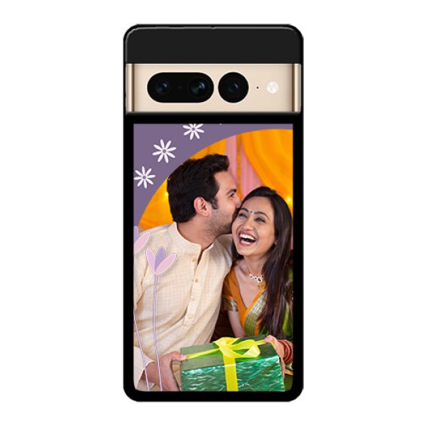 Google Pixel 7 Pro 5G Custom Glass Phone Case - Lavender Flowers Design