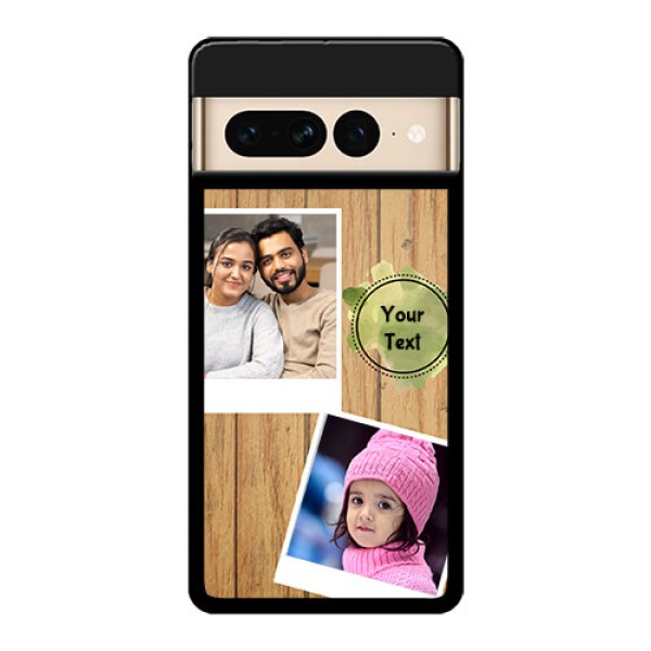 Google Pixel 7 Pro 5G Custom Glass Phone Case - Wooden Texture Design