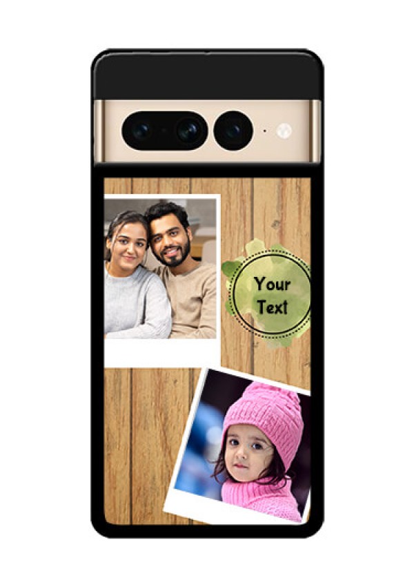 Google Pixel 7 Pro 5G Custom Glass Phone Case - Wooden Texture Design