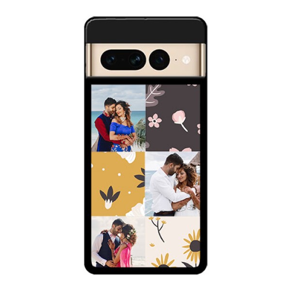 Google Pixel 7 Pro 5G Custom Glass Phone Case - 3 Images With Floral Design