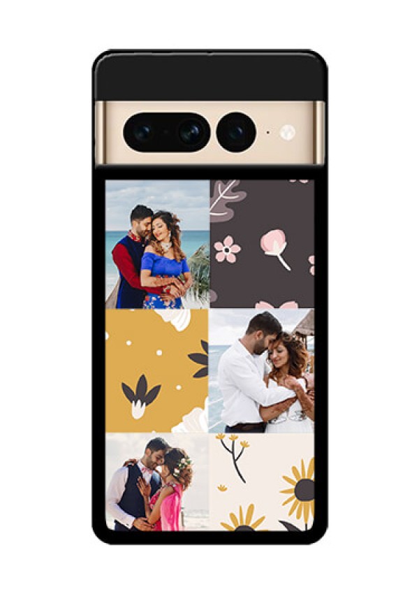 Google Pixel 7 Pro 5G Custom Glass Phone Case - 3 Images With Floral Design