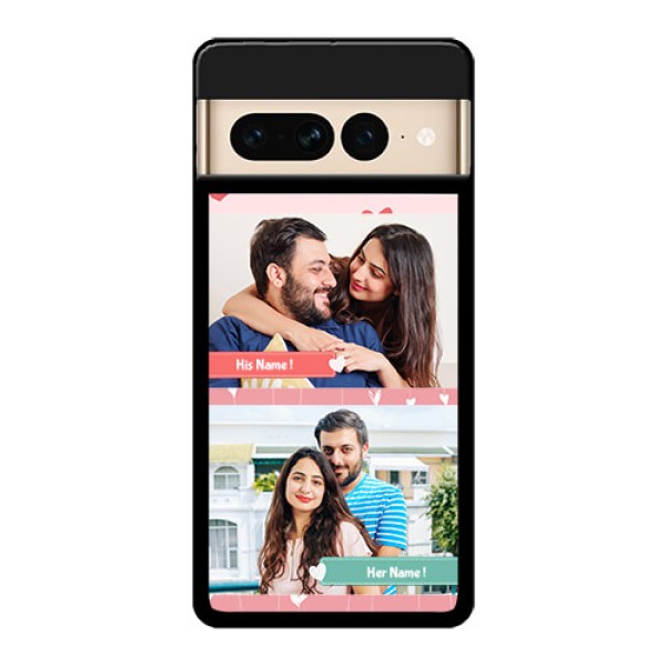 Google Pixel 7 Pro 5G Custom Glass Phone Case - Photo With Heart Design