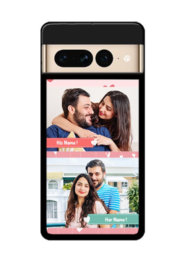 Google Pixel 7 Pro 5G Custom Glass Phone Case - Photo With Heart Design