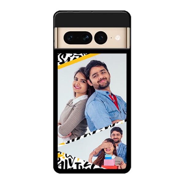 Google Pixel 7 Pro 5G Custom Glass Phone Case - Letters Pattern Design