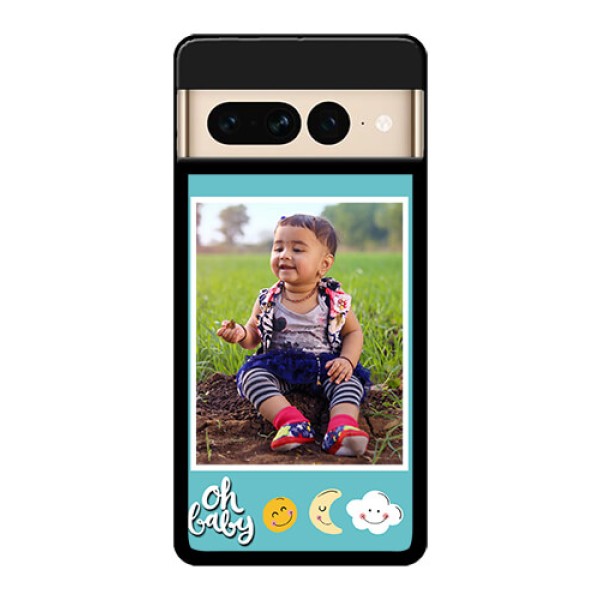 Google Pixel 7 Pro 5G Custom Glass Phone Case - Smiley Kids Stars Design