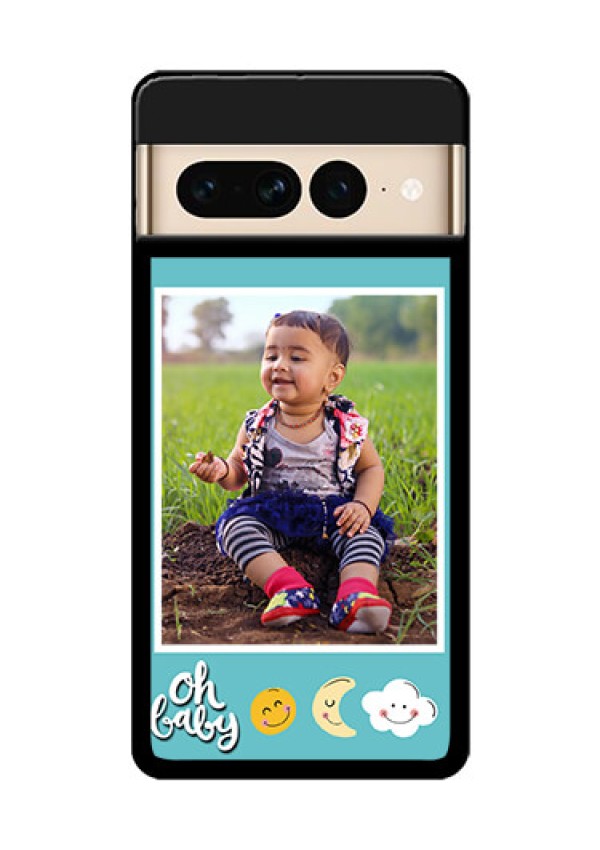 Google Pixel 7 Pro 5G Custom Glass Phone Case - Smiley Kids Stars Design