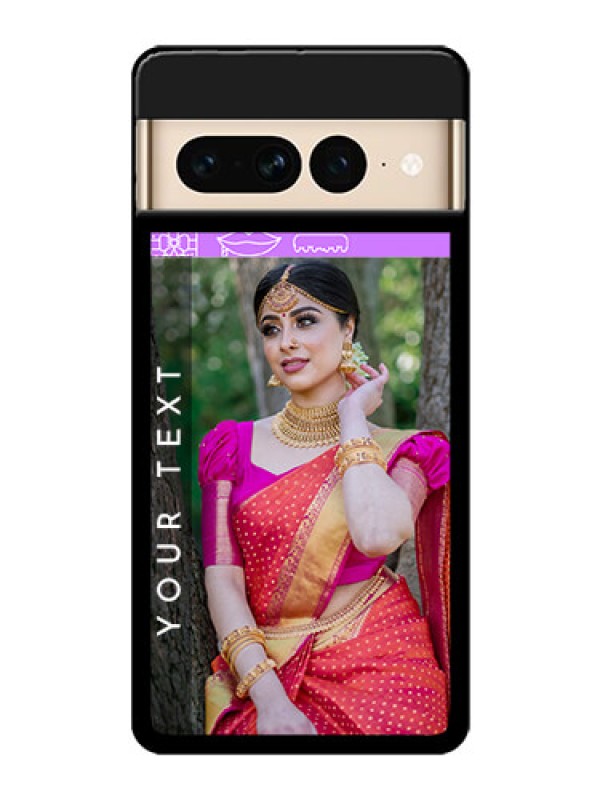 Custom Google Pixel 7 Pro 5G Custom Glass Phone Case - Birthday Icons Design