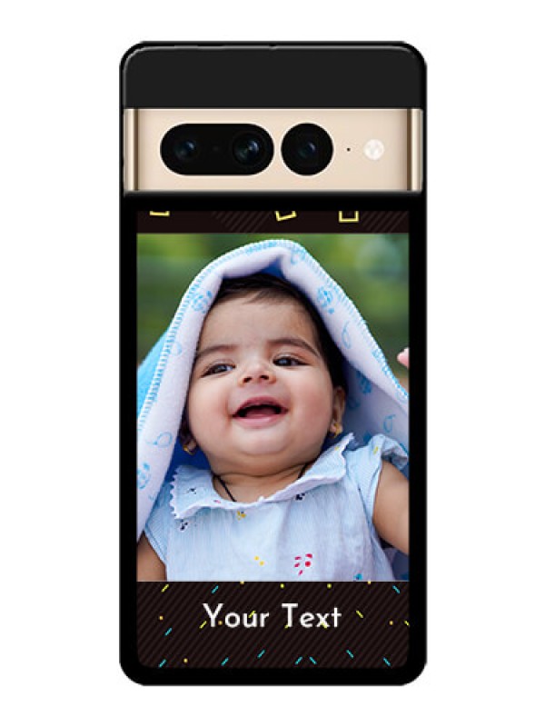 Custom Google Pixel 7 Pro 5G Custom Glass Phone Case - With Confetti Birthday Design