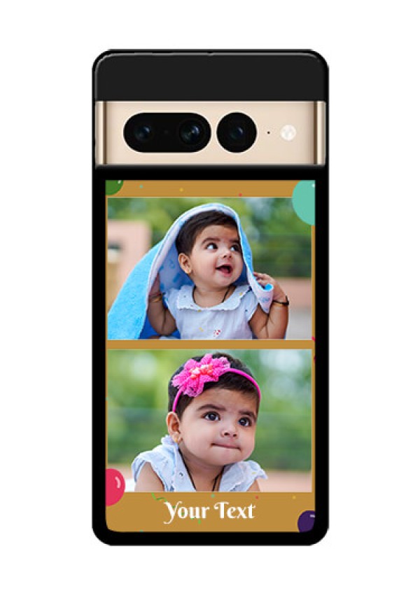 Google Pixel 7 Pro 5G Custom Glass Phone Case - Image Holder With Birthday Celebrations Design