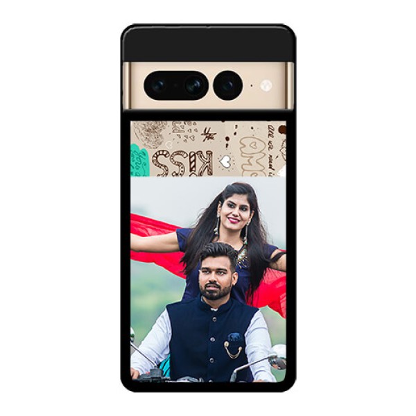 Google Pixel 7 Pro 5G Custom Glass Phone Case - Love Doodle Pattern