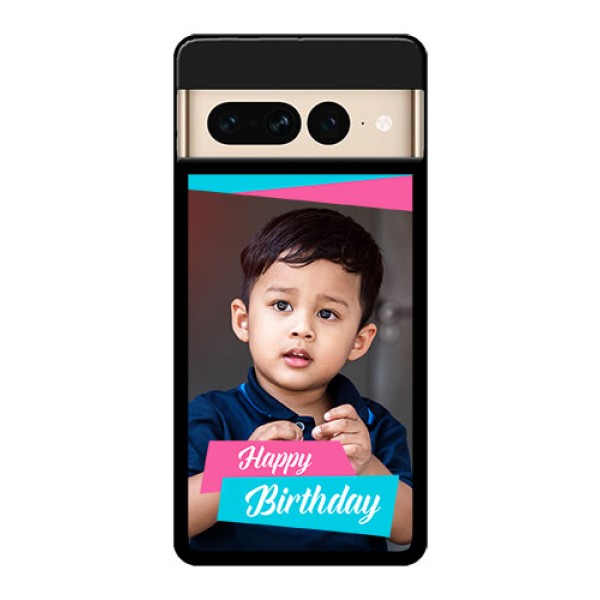 Google Pixel 7 Pro 5G Custom Glass Phone Case - Image Holder With 2 Color Design