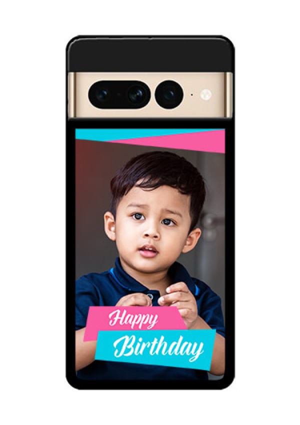 Google Pixel 7 Pro 5G Custom Glass Phone Case - Image Holder With 2 Color Design