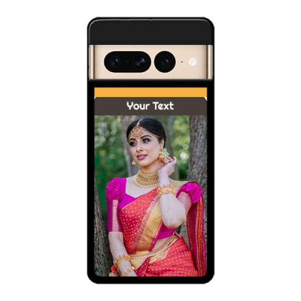 Google Pixel 7 Pro 5G Custom Glass Phone Case - With Family Picture And Icons