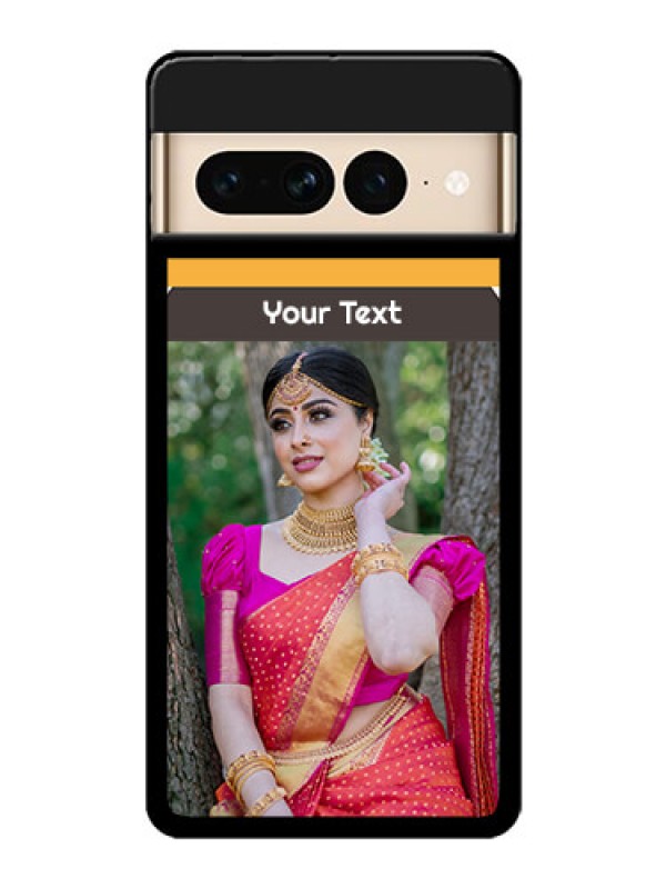 Custom Google Pixel 7 Pro 5G Custom Glass Phone Case - With Family Picture And Icons