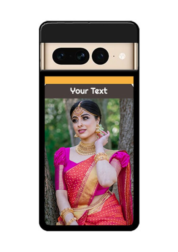 Google Pixel 7 Pro 5G Custom Glass Phone Case - With Family Picture And Icons