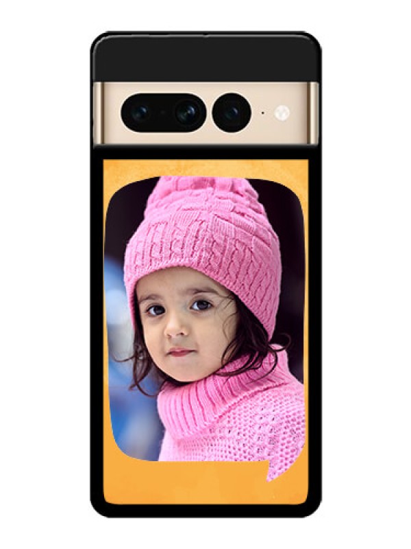 Custom Google Pixel 7 Pro 5G Custom Glass Phone Case - Water Color Design With Bird Icons