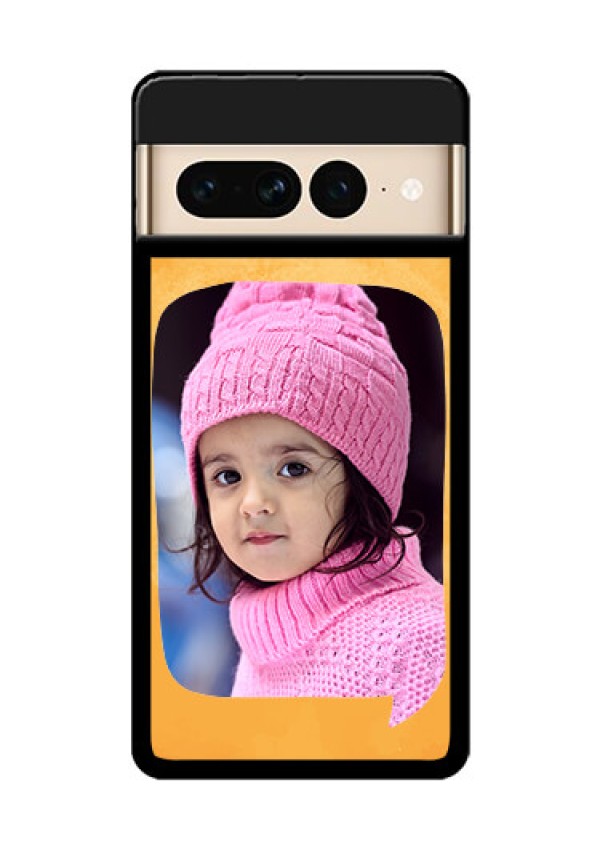 Google Pixel 7 Pro 5G Custom Glass Phone Case - Water Color Design With Bird Icons