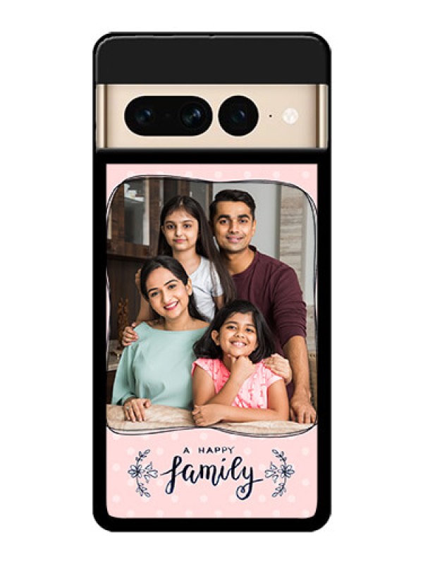 Custom Google Pixel 7 Pro 5G Custom Glass Phone Case - Family With Dots Design
