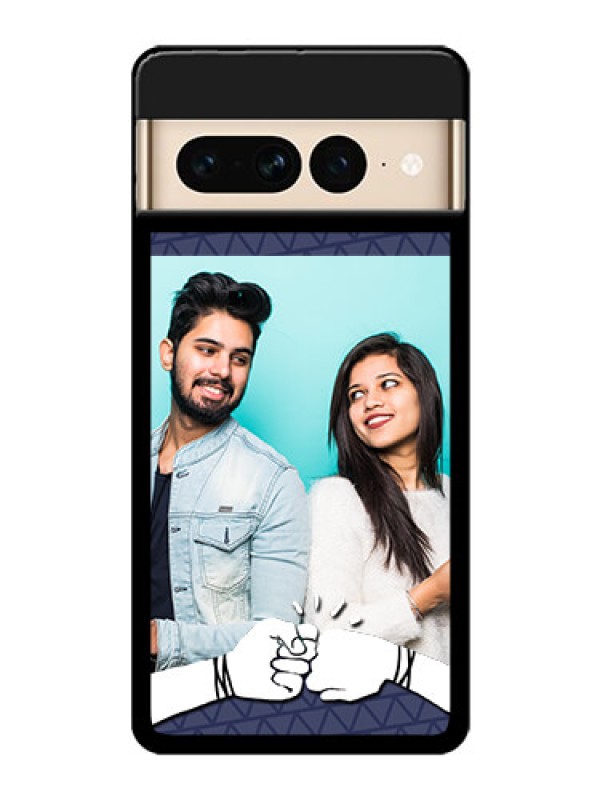 Custom Google Pixel 7 Pro 5G Custom Glass Phone Case - With Best Friends Design