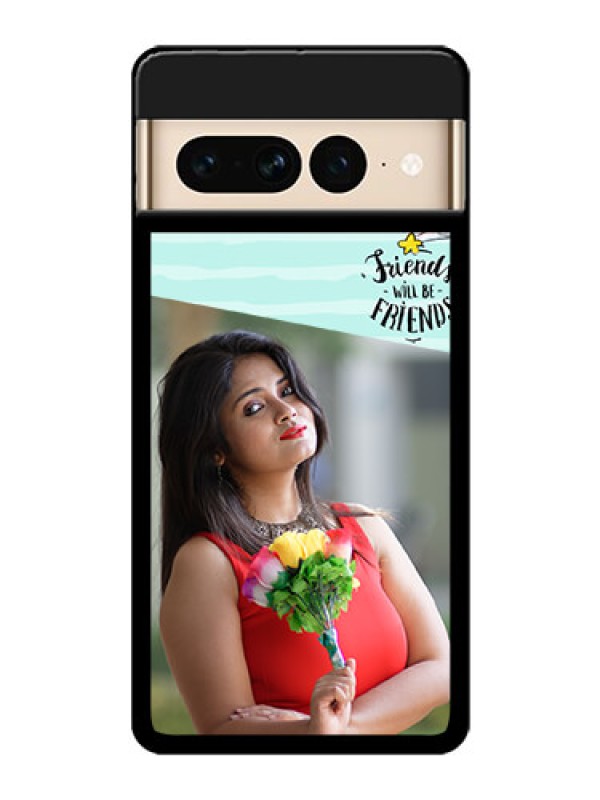 Custom Google Pixel 7 Pro 5G Custom Glass Phone Case - Friends Picture Icon Design