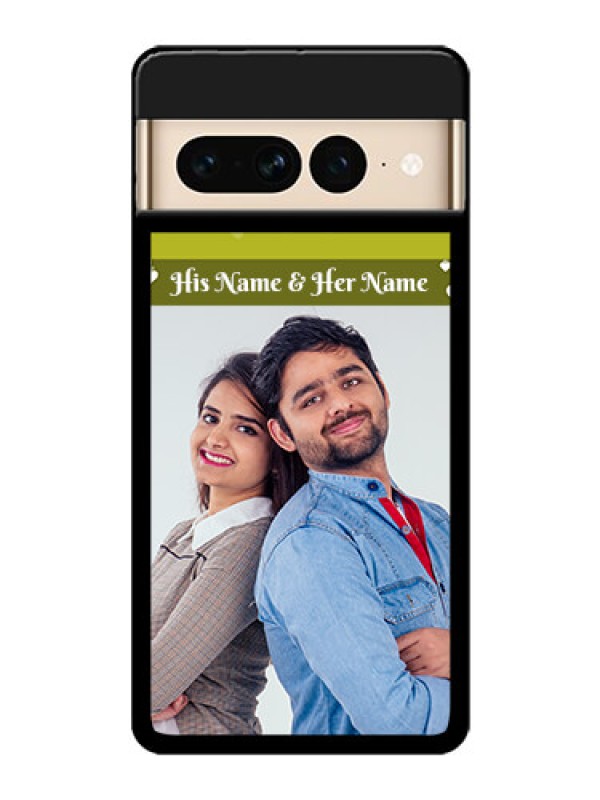 Custom Google Pixel 7 Pro 5G Custom Glass Phone Case - You & Me Heart Design