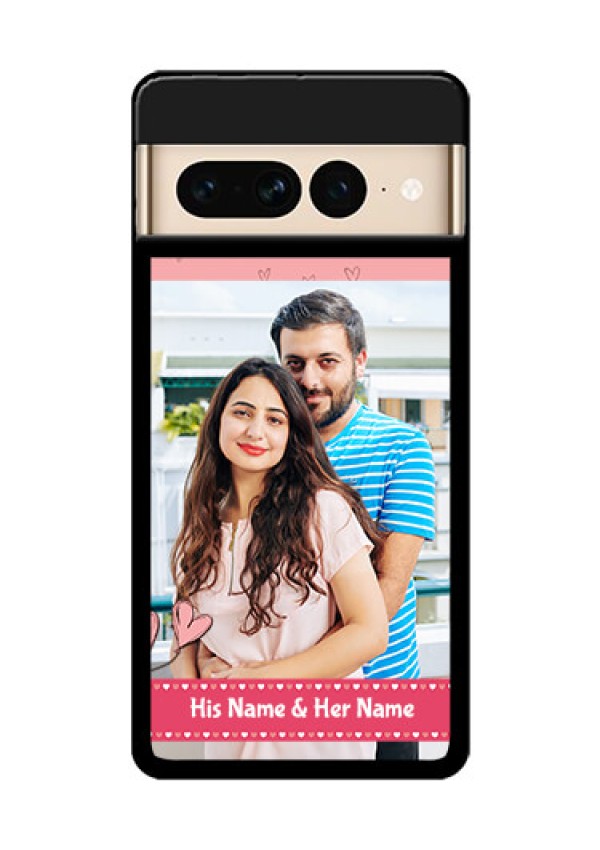 Google Pixel 7 Pro 5G Custom Glass Phone Case - Love Design Peach Color