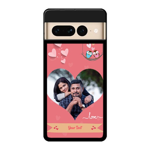 Google Pixel 7 Pro 5G Custom Glass Phone Case - Peach Color Love Design