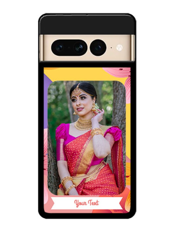 Custom Google Pixel 7 Pro 5G Custom Glass Phone Case - 3 Image With Vintage Floral Design