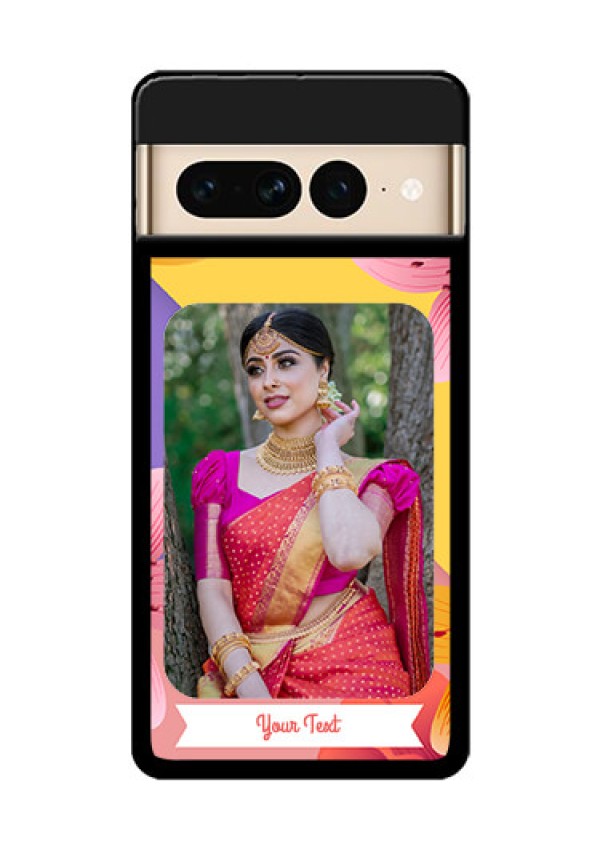 Google Pixel 7 Pro 5G Custom Glass Phone Case - 3 Image With Vintage Floral Design