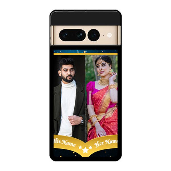 Google Pixel 7 Pro 5G Custom Glass Phone Case - Galaxy Stars Backdrop Design