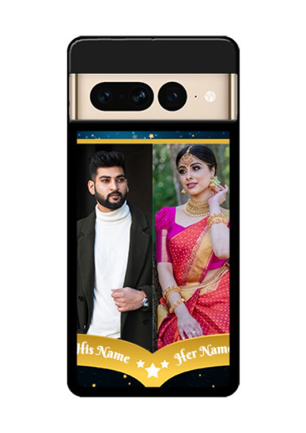 Google Pixel 7 Pro 5G Custom Glass Phone Case - Galaxy Stars Backdrop Design