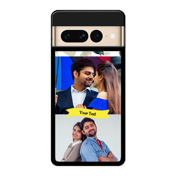 Google Pixel 7 Pro 5G Custom Glass Phone Case - Image With Boho Peacock Feather Design
