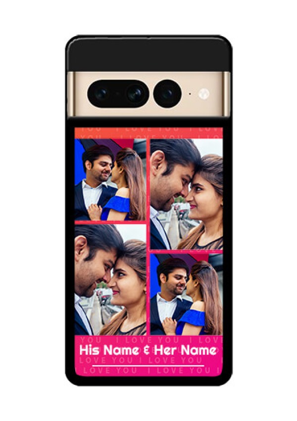 Google Pixel 7 Pro 5G Custom Glass Phone Case - I Love You Pink Design