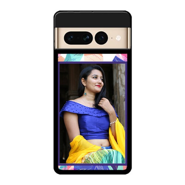 Google Pixel 7 Pro 5G Custom Glass Phone Case - Abstract Floral Design