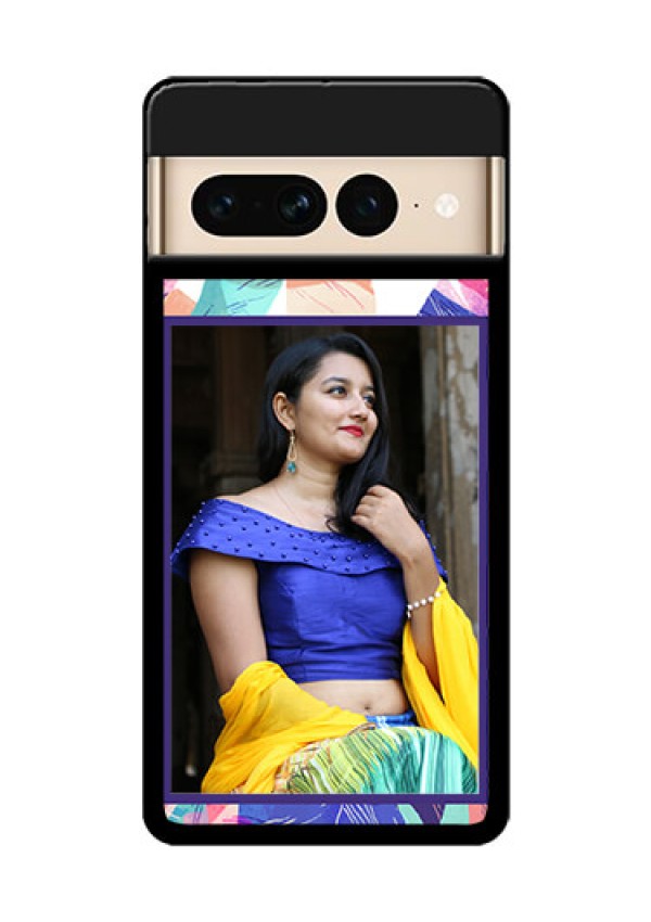 Google Pixel 7 Pro 5G Custom Glass Phone Case - Abstract Floral Design