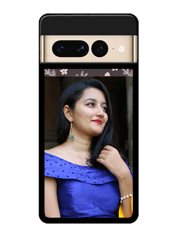 Custom Google Pixel 7 Pro 5G Custom Glass Phone Case - Stylish Floral Design